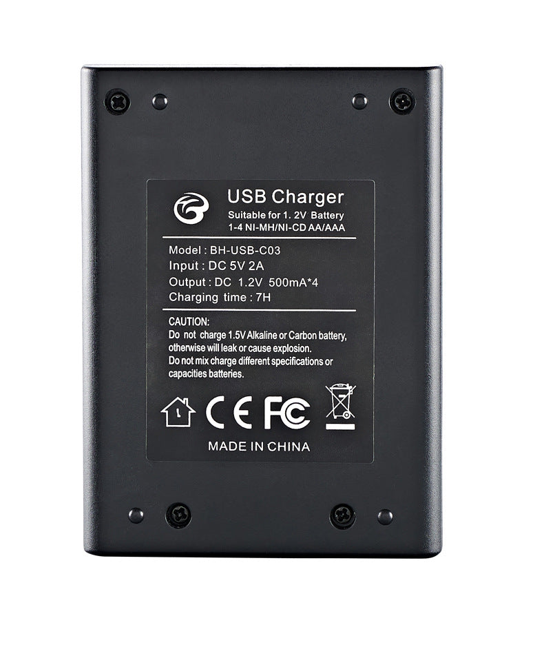 4-Slot Smart LCD USB Charger